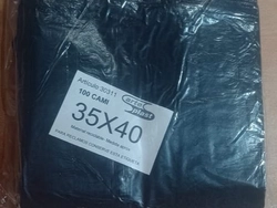 BOLSA CAMISETA 35X40 NEGRA REFORZADA X100U