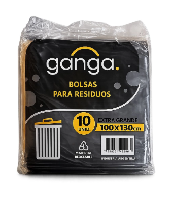 BOLSA DE RESIDUOS 100X130X 10U GANGA