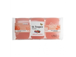 JABON TOCADOR GLICERINA FRUTOS ROJOS (3 X 90GR)