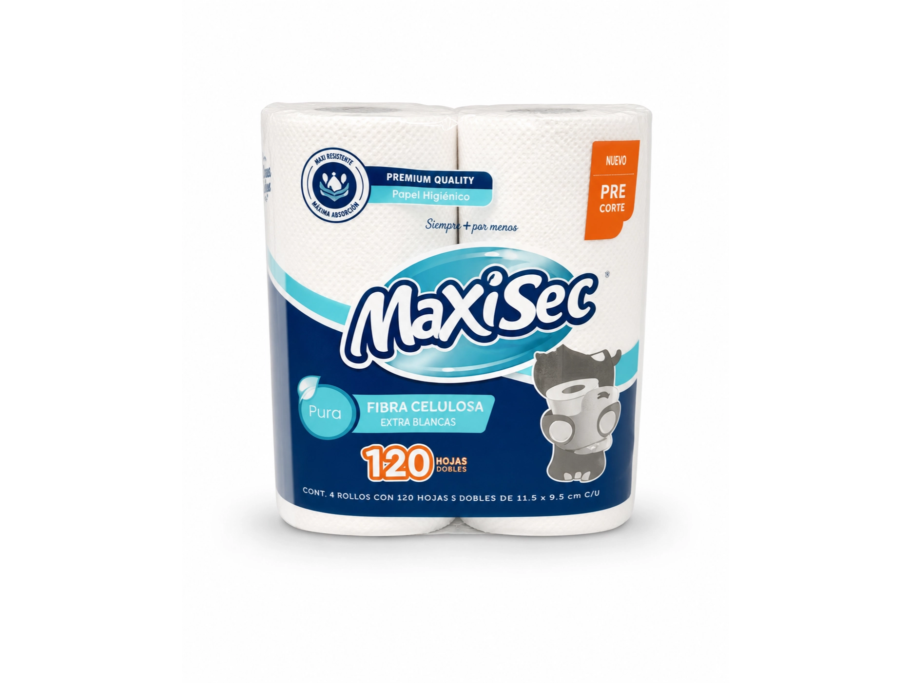 (DESDE 1 UNIDAD) PAPEL HIGIENICO X4U X 30MT (MAXISEC) BLANCO VIRGEN