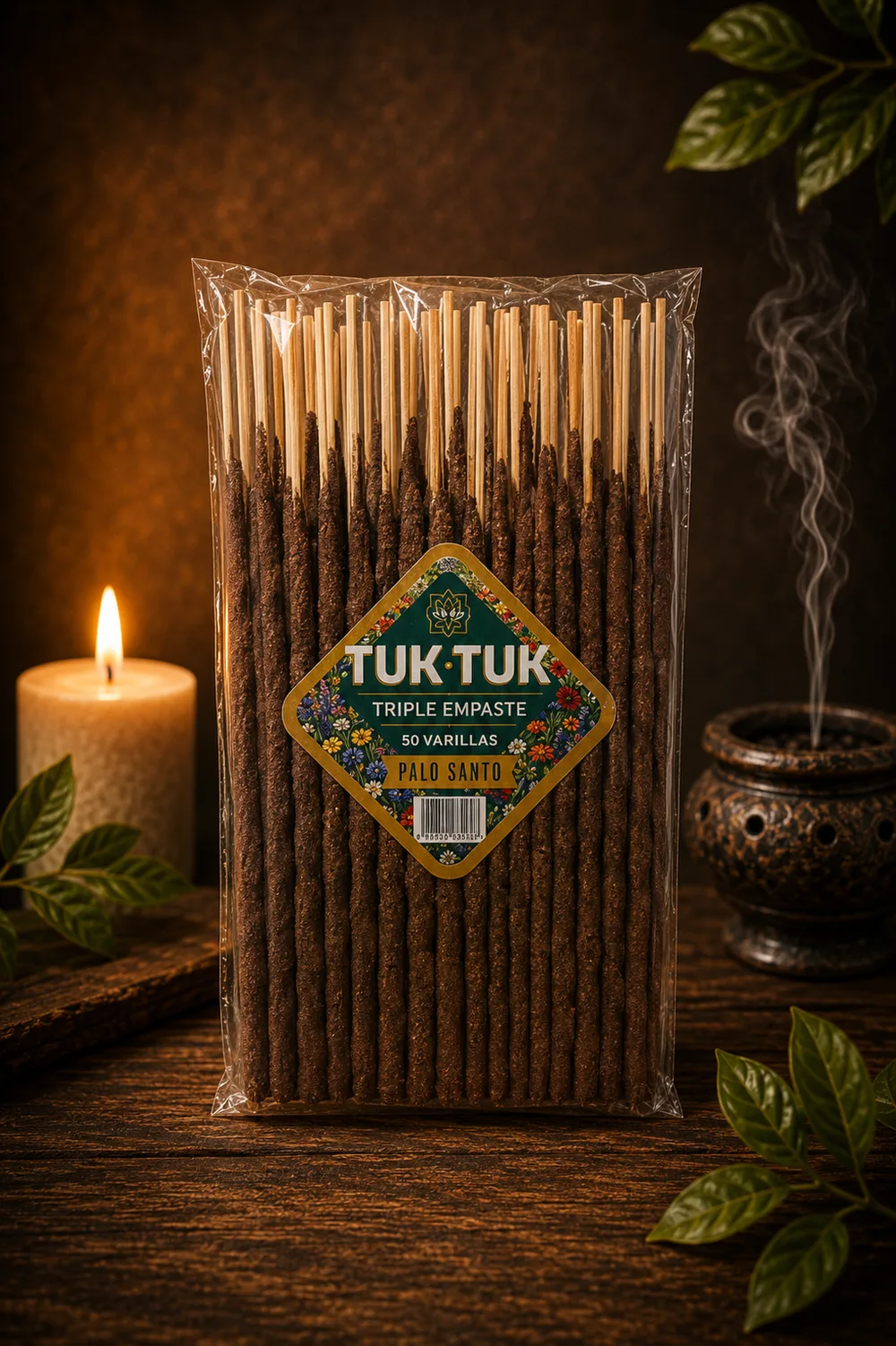 SAHUMERIOS TUK TUK TRIPLE EMPASTE PALO SANTO (X50U)
