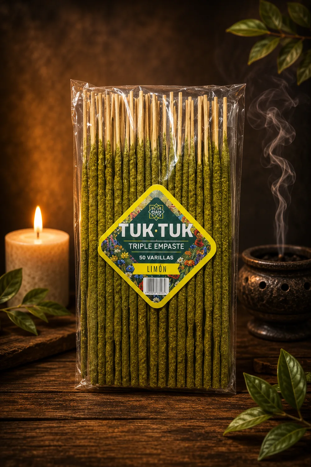 SAHUMERIOS TUK TUK TRIPLE EMPASTE ENERGIA LIMPIA (X50U)