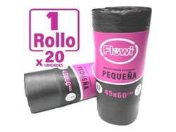 BOLSA DE RESIDUOS ROLLO PLEGADA 45 X 60 X 20U (FLOW!)