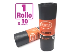 BOLSA DE RESIDUOS ROLLO PLEGADA 60 X 90 X 10U (FLOW!)