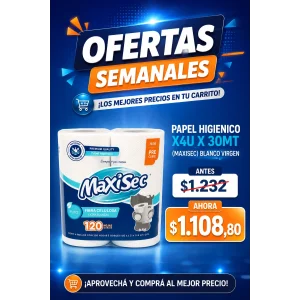 PAPEL HIGIENICO X4U X 30MTS