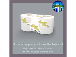 PAPEL INDUSTRIAL BOBINA LIMPIEZA D/HJ 19 CM ALTO NEW PEL (CODIGO 49 ) 2U X 400 MT