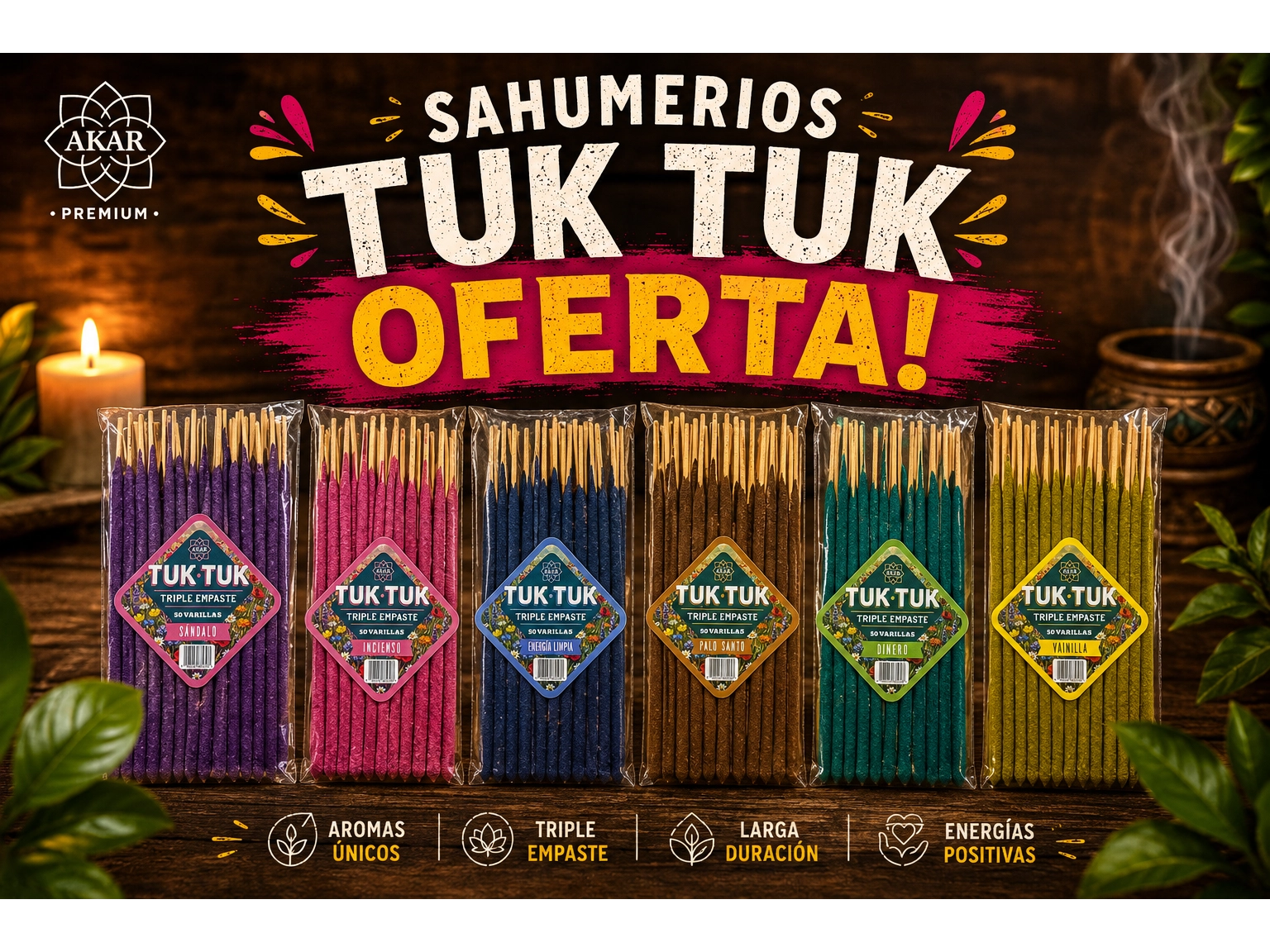 SAHUMERIOS TUK TUK TRIPLE EMPASTE (X50U)