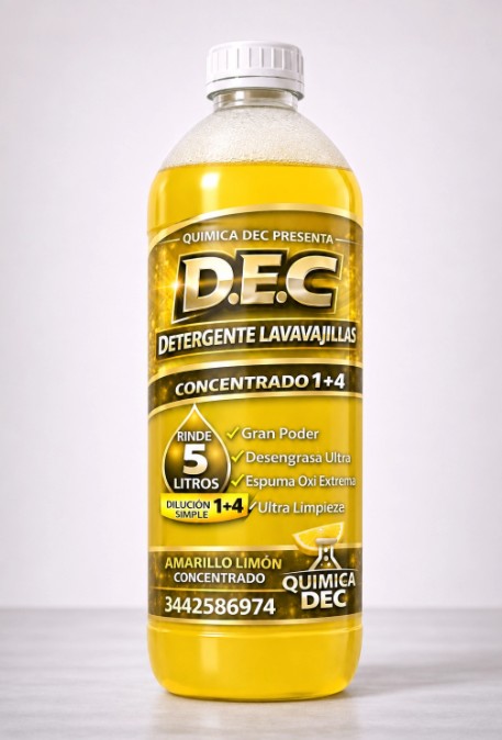 DETERGENTE AMARILLO LIMÓN CONCENTRADO 1+4